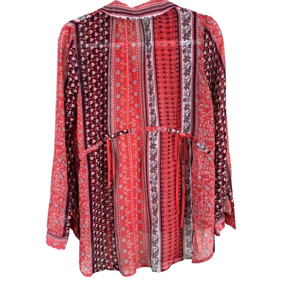 Free People Moonlight Mile Boho Button Down Top - Picture 4 of 4